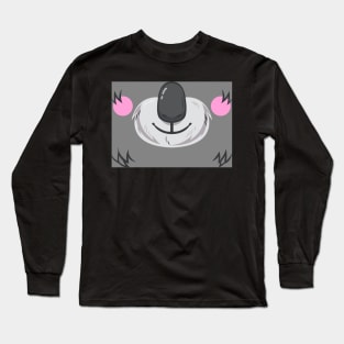 Cute and Cuddly Koala Face Long Sleeve T-Shirt